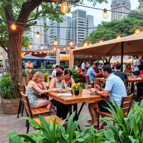 restaurantes com espaço ao ar livre para crianças