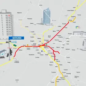 Moema para Morumbi de transporte público