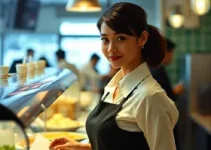 a moça do restaurante